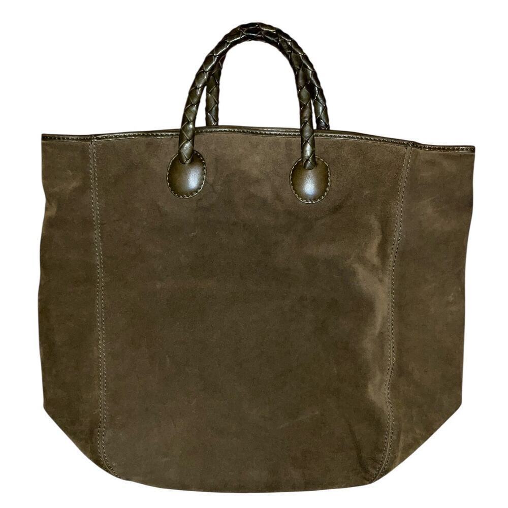 Bottega Veneta Intrecciato Large Top Handle Bag Vintage Brown Suede - Picture 14 of 15